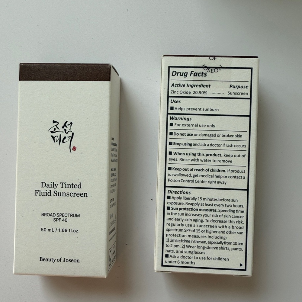 Beauty of Joseon Daily Tinted Fluid Sunscreen - Cream DY 330 New